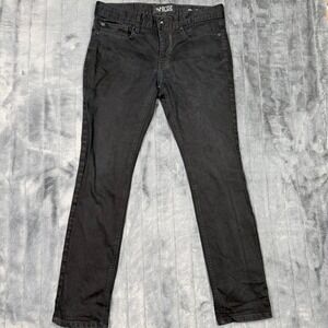 Rude Skinny Jeans Mens 30x30 Black Stretch Denim Slim Fit Punk Emo Goth Pants